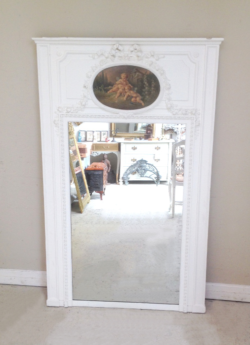 french antique Louis XVI trumeau mirror